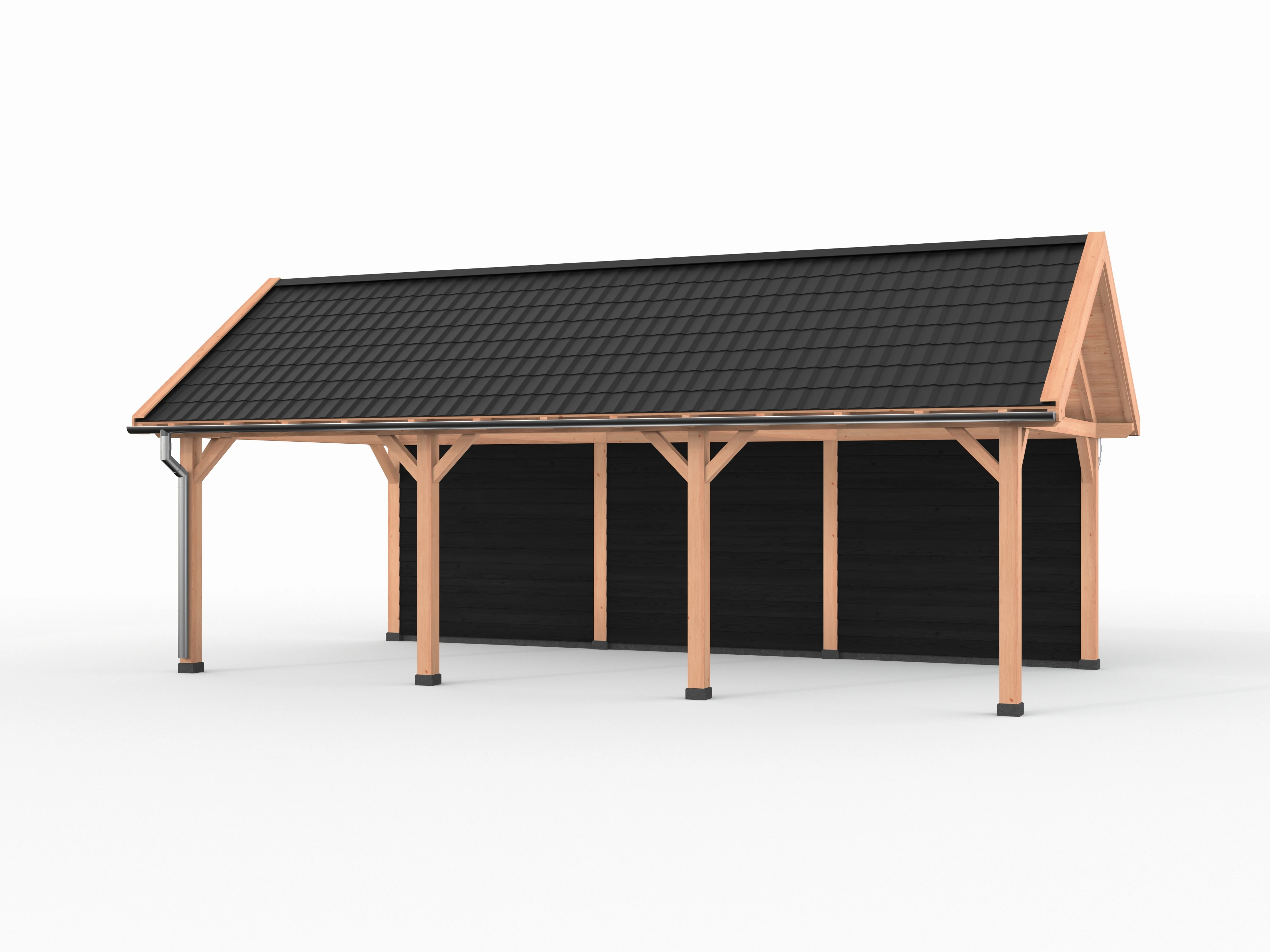 Douglas overkapping zadeldak, 750 x 400, met achterwand, Westwood Vrijbuiter - Afbeelding 4